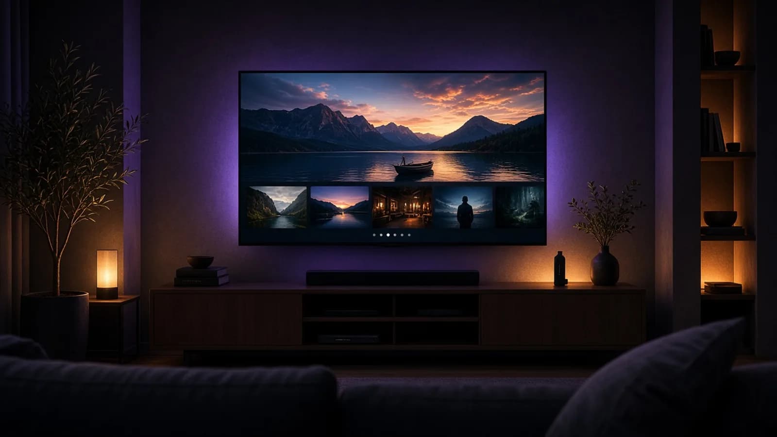 iptv smarter pro — Wohnzimmer mit Fire Stick und Live-TV